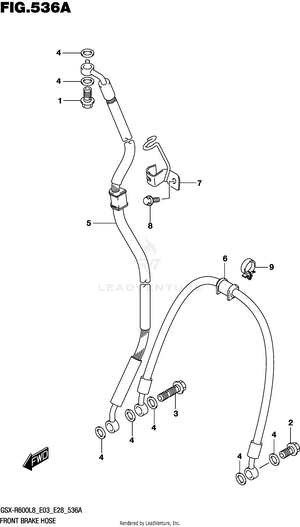 Front Brake Hose Schematic
