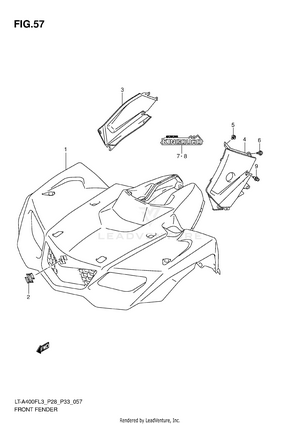 Front Fender (lt-a400fzl3 P33) Schematic