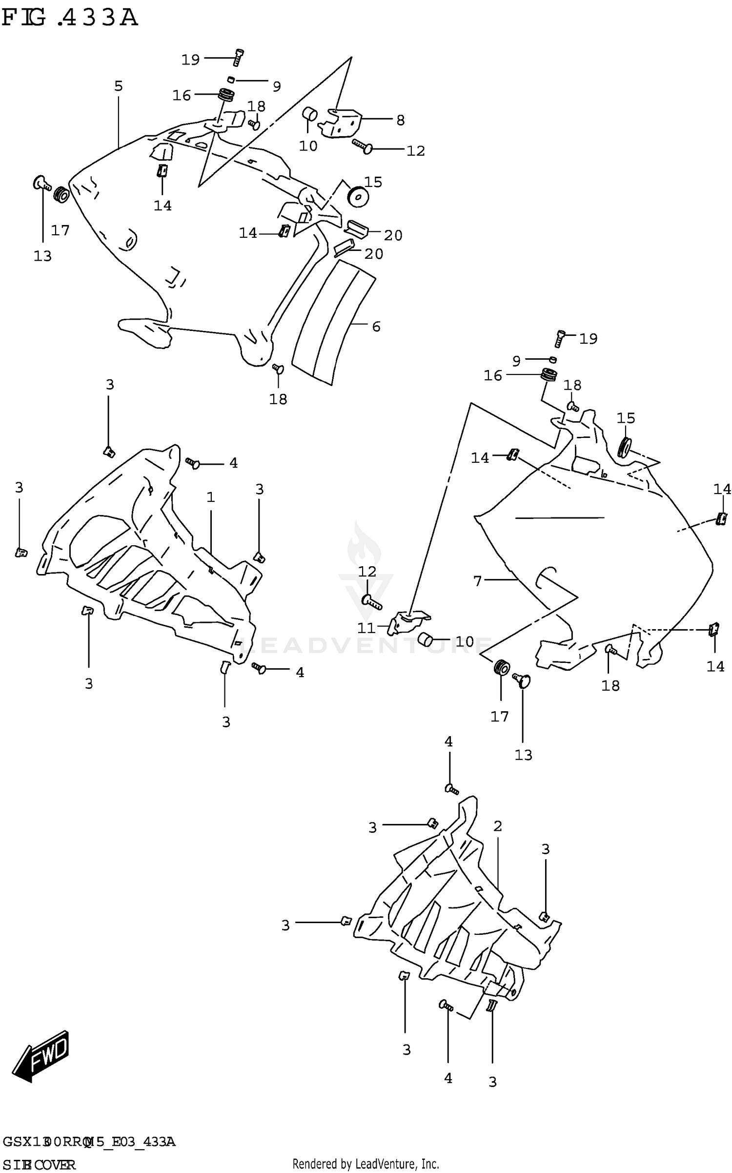 SIDE COVER (GSX1300RRQ)