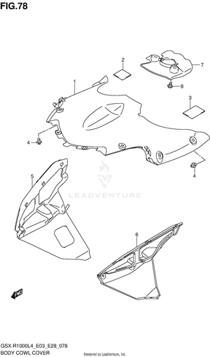 Body Cowl Cover Schematic