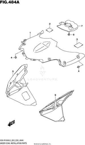 Under Cowl Installation Parts Schematic