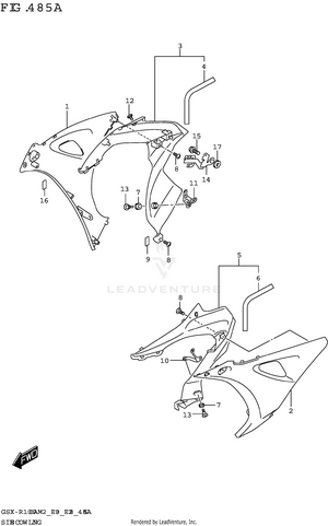 Side Cowling (gsx-r1000a) Schematic
