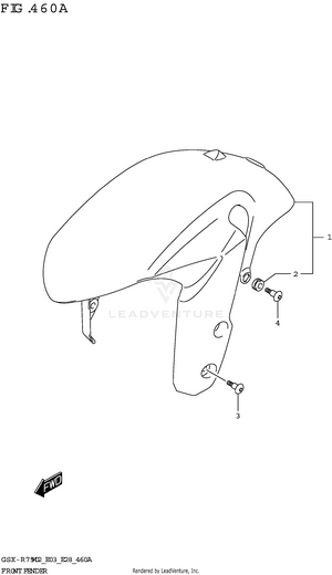 Front Fender (gsx-r750) Schematic