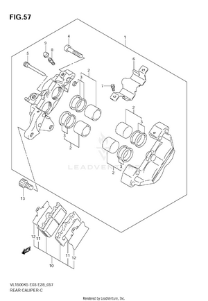 Rear Caliper Schematic