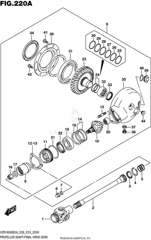 Propeller Shaft/final Drive Gear Schematic