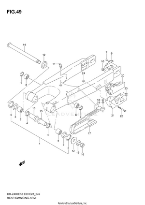 Rear Swinging Arm Schematic