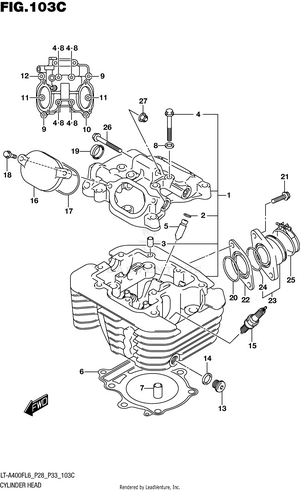 Cylinder Head (lt-a400fzl6 P33) Schematic