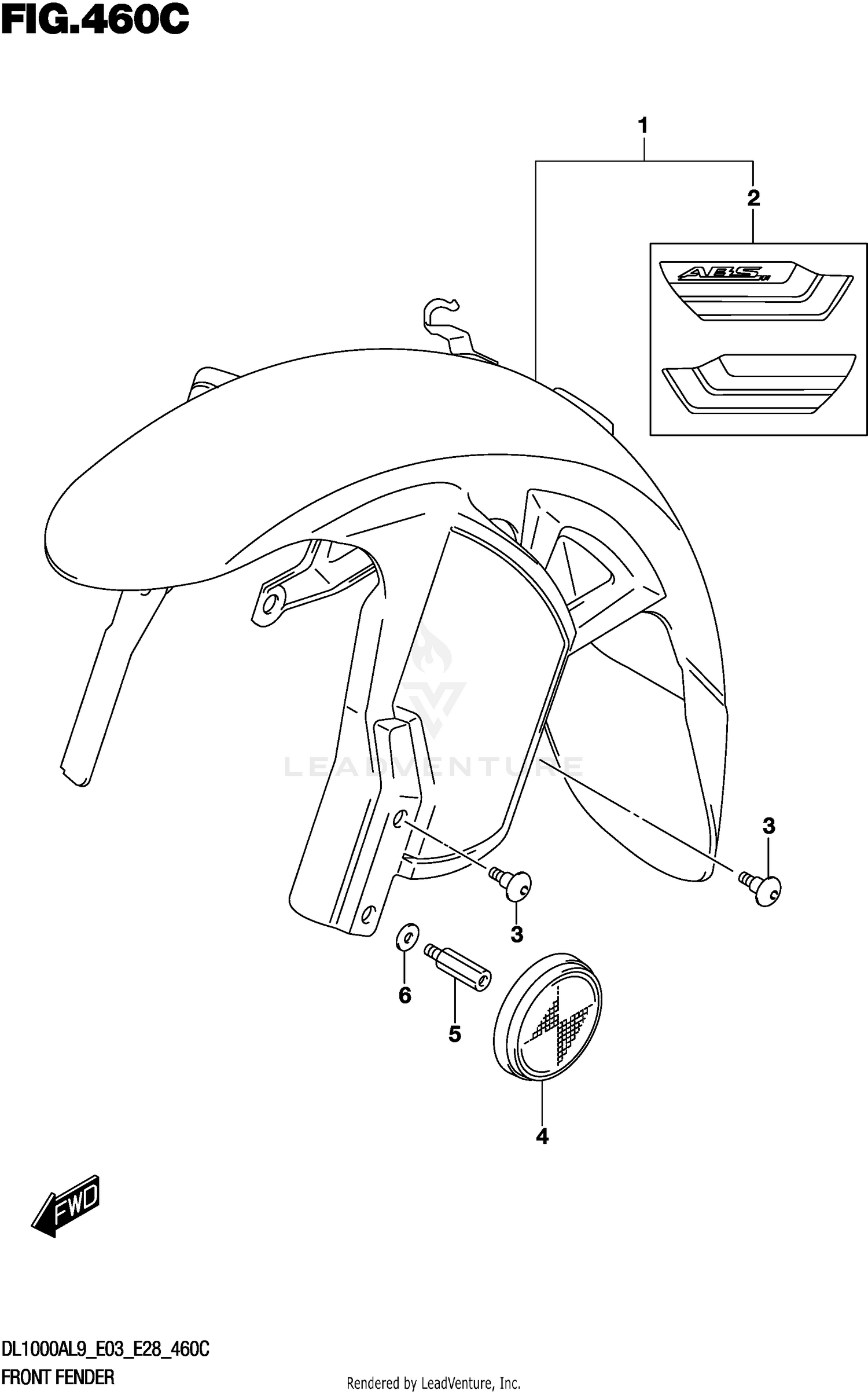 FRONT FENDER (DL1000XAL9 E33)