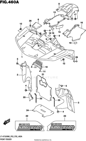 Front Fender (lt-a750xm0 P03) Schematic