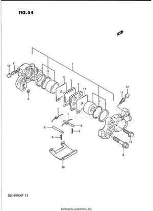 Rear Caliper Schematic