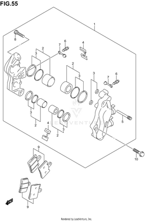 Front Caliper Schematic