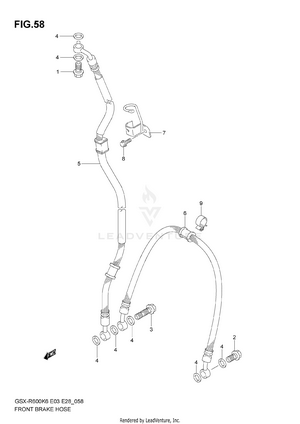 Front Brake Hose Schematic