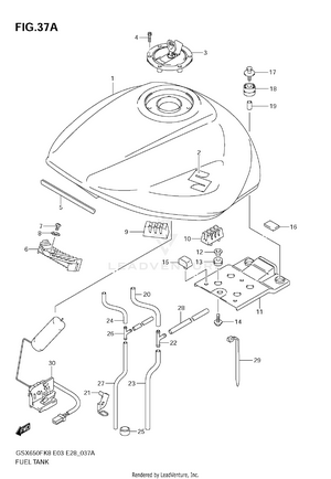 Fuel Tank (model K9) Schematic