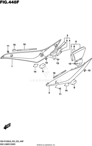 Side Lower Cover (gsx-r1000rzl8 E03) Schematic