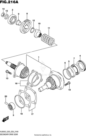 Secondary Drive Gear Schematic