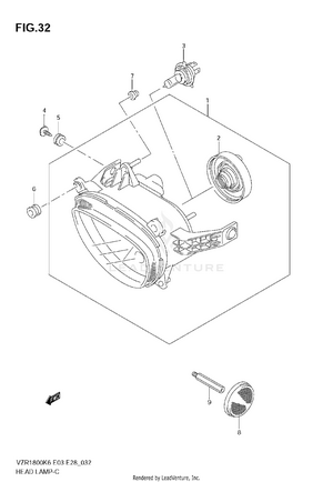 Headlamp (vzr1800k6/k7/k8,vzr1800zk7/zk8) Schematic