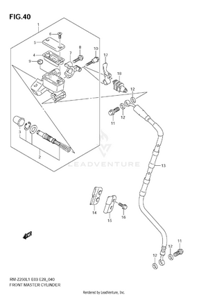 Front Master Cylinder Schematic
