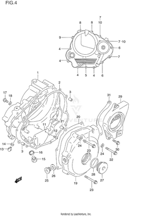 Crankcase Cover (model L/m/n) Schematic