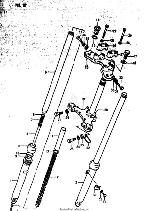 Front Fork (rm50n Schematic