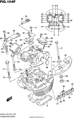 Cylinder Head (front) (vl800bl5 E28) Schematic