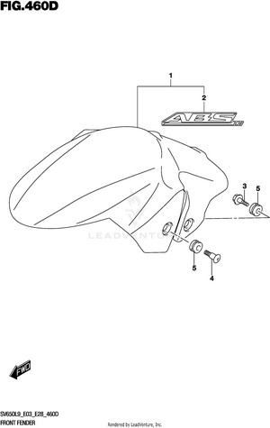 Front Fender (sv650al9 E33) Schematic