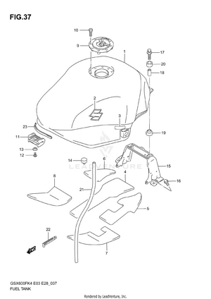 Fuel Tank (model K4) Schematic