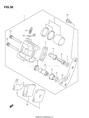Front Caliper Schematic