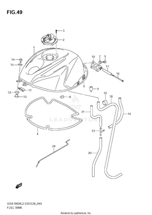 Fuel Tank (gsx-r600l2 E28) Schematic
