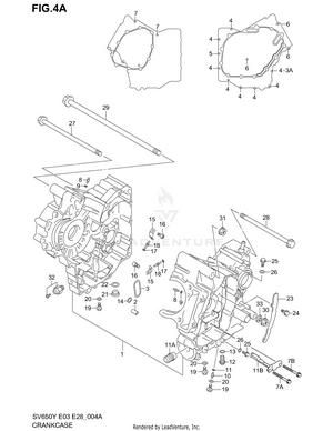 Crankcase (model K1/k2) Schematic