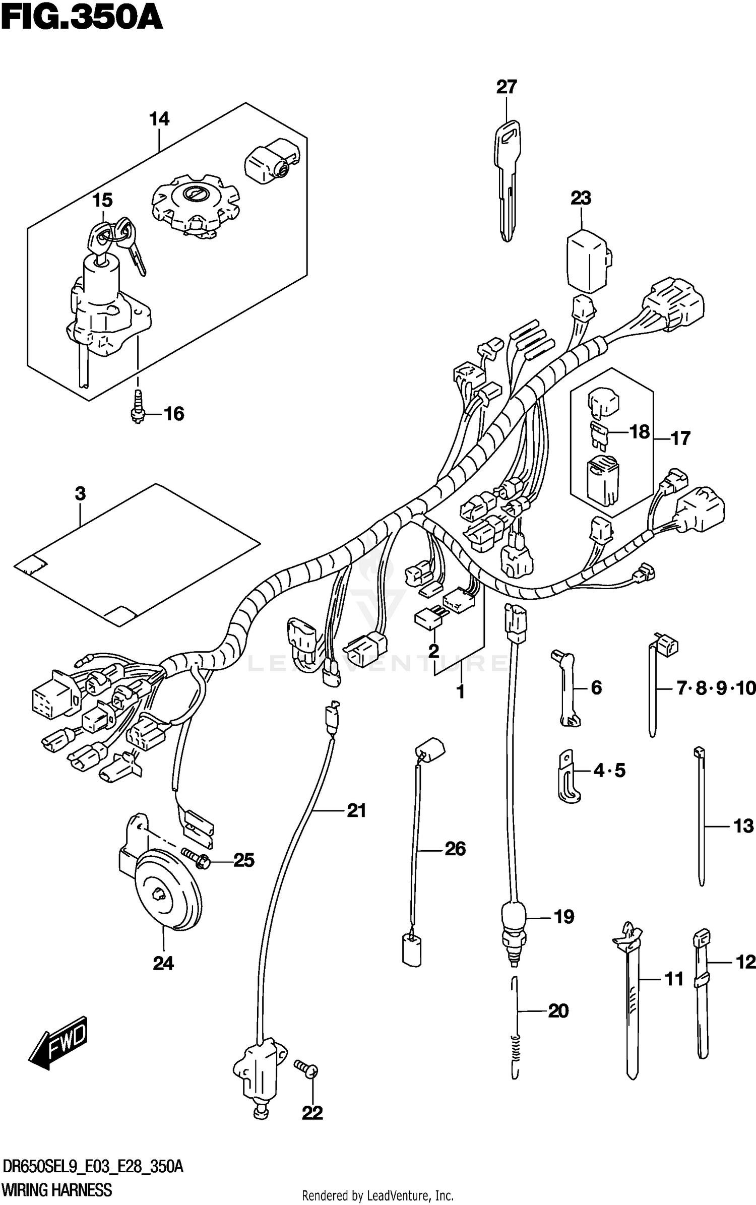 WIRING HARNESS (DR650SEL9 E03)