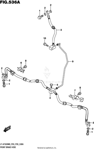Front Brake Hose Schematic