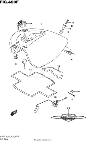 Fuel Tank (vl800bl5 E28) Schematic