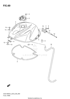 Fuel Tank (gsx-r600l3 E33) Schematic