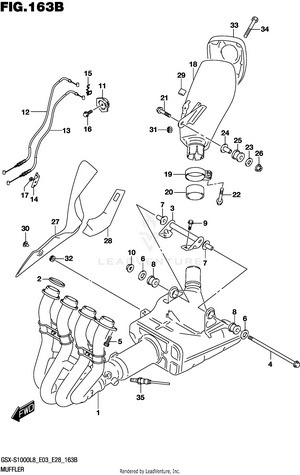 Muffler (gsx-s1000azl8 E03) Schematic
