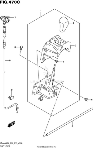 Shift Lever (lt-a400fzl6 P33) Schematic
