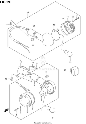 Turn Signal Lamp (model K1/k2/k3) Schematic