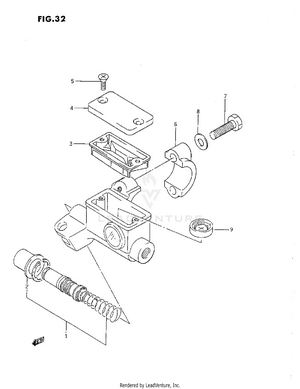 Front Master Cylinder (g/h/j) Schematic