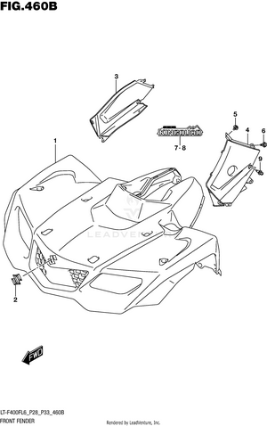 Front Fender (lt-f400fl6 P33) Schematic