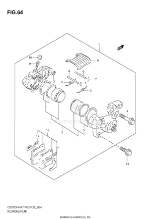 Rear Caliper Schematic