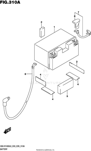 Battery (gsx-r1000l8 E03) Schematic