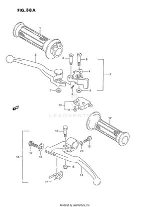 Handle Lever (model K/l/m/n/p/r/s/t) Schematic