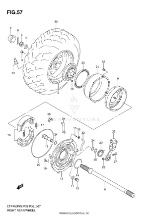 Right Rear Wheel Schematic