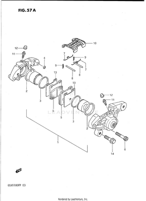 Rear Calipers (model P) Schematic