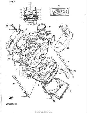 Cylinder Head (front) Schematic