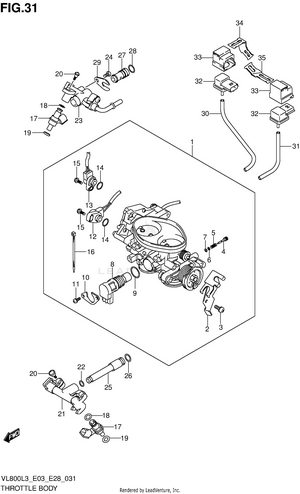 Throttle Body (vl800cl3 E28) Schematic