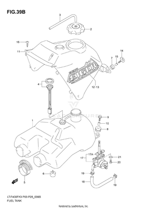 Fuel Tank (model K5/k6) Schematic