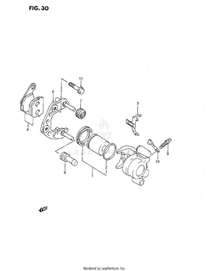 Front Caliper Schematic