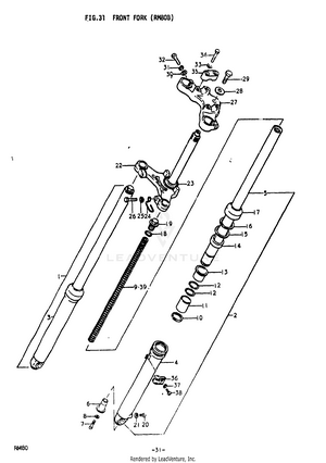 Front Fork (rm80b) Schematic