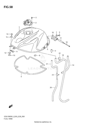 Fuel Tank (gsx-r600l3 E03) Schematic