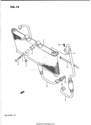 Oil Cooler (model J/k) Schematic